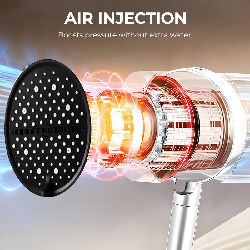 🚿 High-Pressure Adjustable Rainfall Shower Head – 360° Tilt 💧